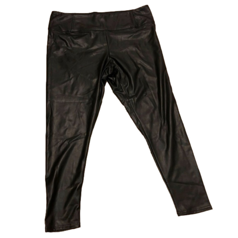 new 7 for All Mankind Faux Leather Legging Pants Size 2x